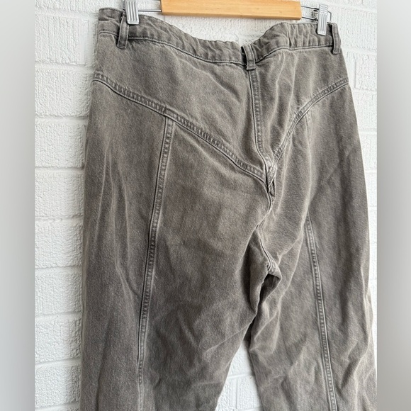 Zara Anthracite Grey TRF Seamed Straight Jeans Zip Up High Rise Western Rodeo 12 - Picture 11 of 13